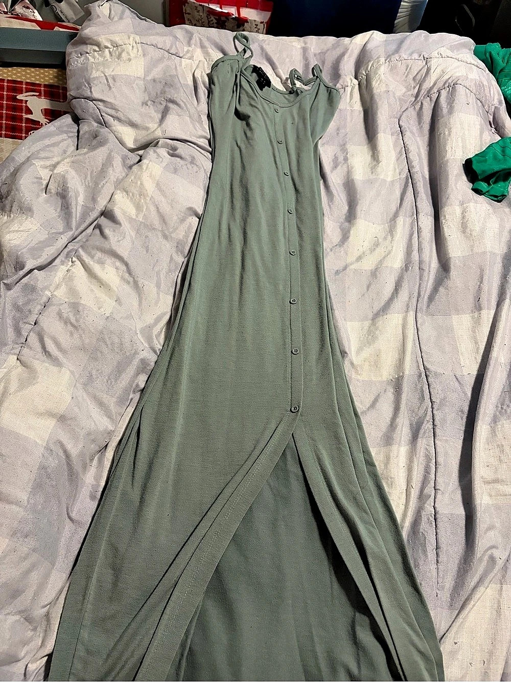 Streetwear Society Maxi Dress in Green Size Medium Like New
